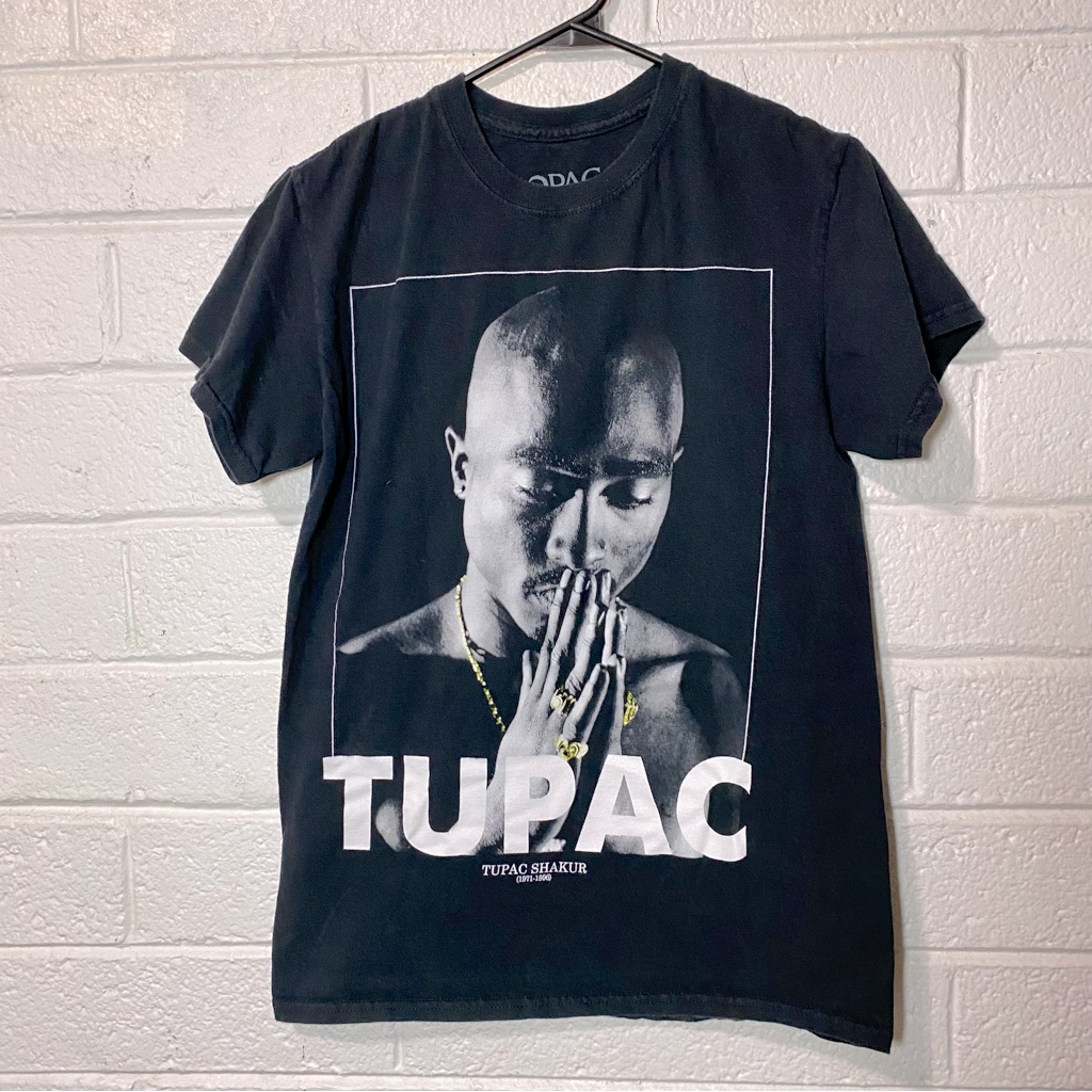 Tupac Brand 71 Jersey On Back T Shirt Portrait 19711996 Size Small Unisex